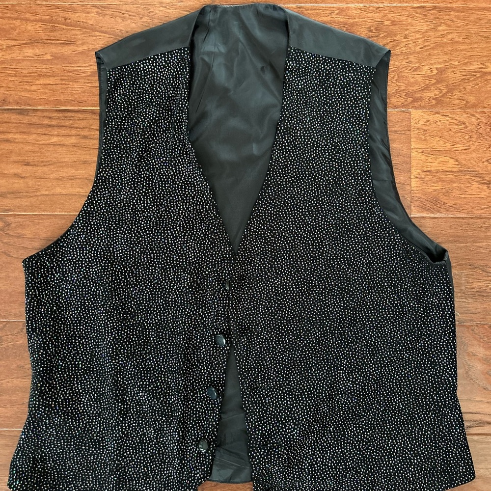 Black and White Polka Dot Vest